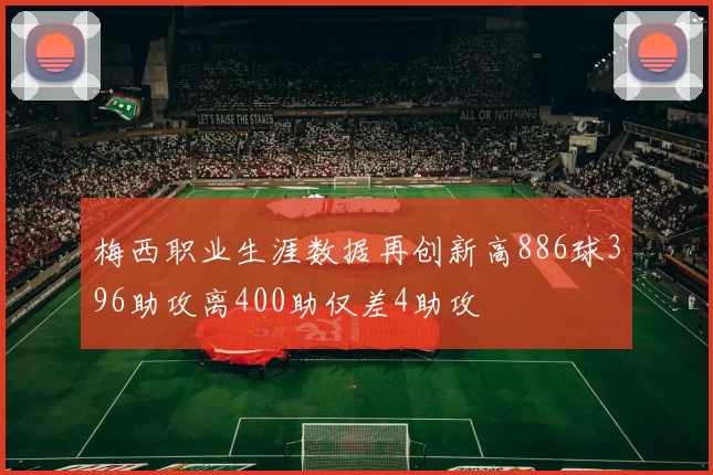 梅西职业生涯数据再创新高886球396助攻离400助仅差4助攻